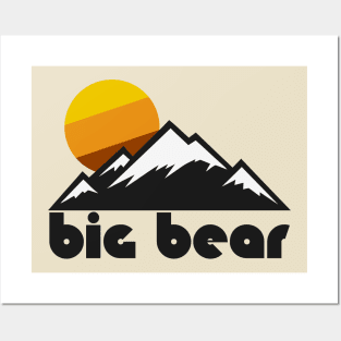 Retro Big Bear ))(( Tourist Souvenir Travel California Design Posters and Art